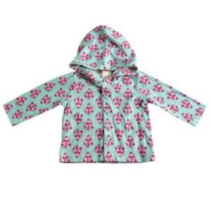 Tea Collection | Mint Green Floral Print Hooded Jacket Size 3-6 Months
